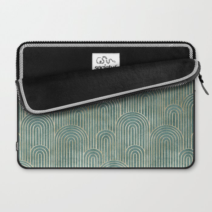 Art Deco Striped Arches Laptop Sleeve Gallery Image 2