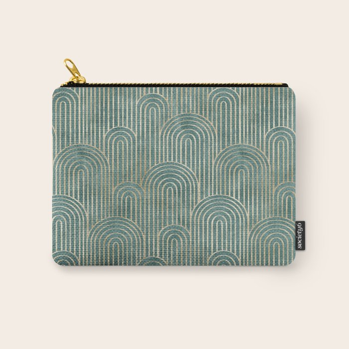 Art Deco Striped Arches Carry All Pouch Gallery Image 1