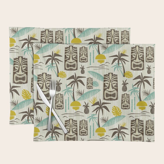Island Tiki - Tan Placemat Gallery Image 1