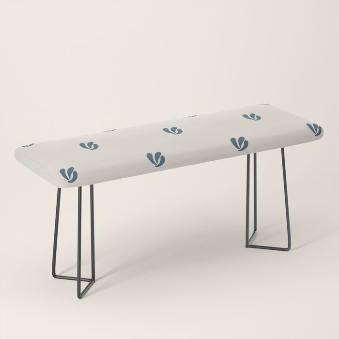 Leafy pattern - teal Bench Gallery Image 1