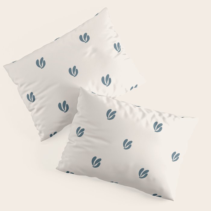 Leafy pattern - teal Pillow Sham Gallery Image 1