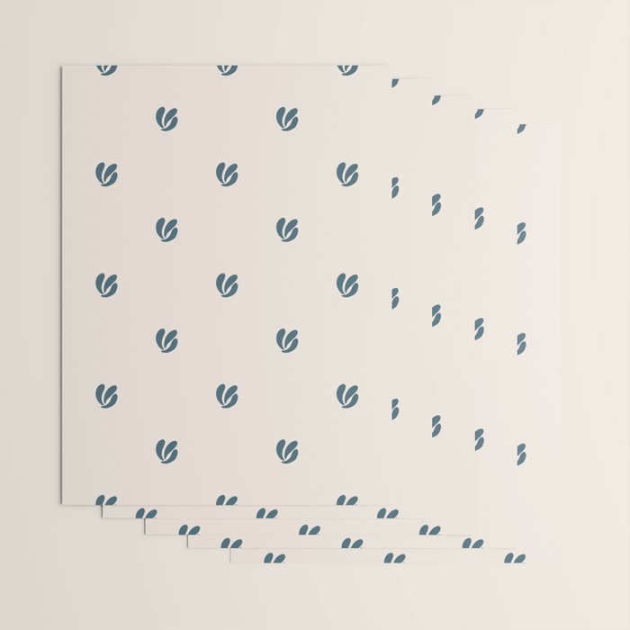 Leafy pattern - teal Wrapping Paper Gallery Image 3