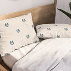 Leafy pattern - teal Pillow Sham Gallery Image 2