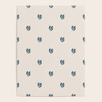 Leafy pattern - teal Poster Gallery Image 4