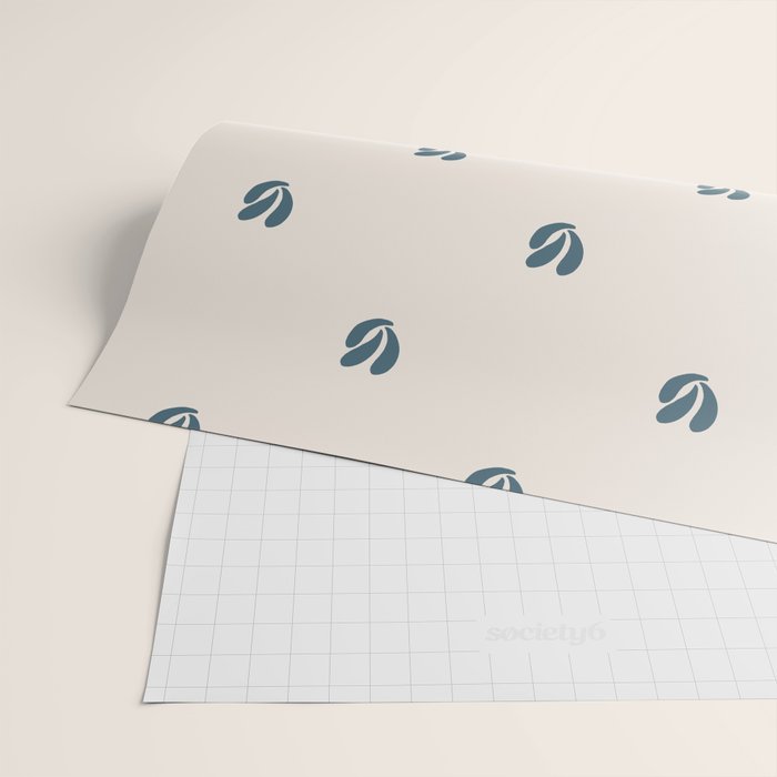 Leafy pattern - teal Wrapping Paper Gallery Image 2