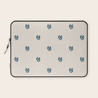 Leafy pattern - teal Laptop Sleeve Gallery Image 1