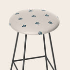 Leafy pattern - teal Stool Gallery Image 2
