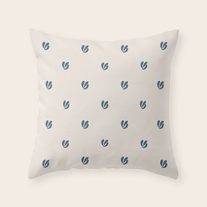 Leafy pattern - teal Throw Pillow Gallery Image 6