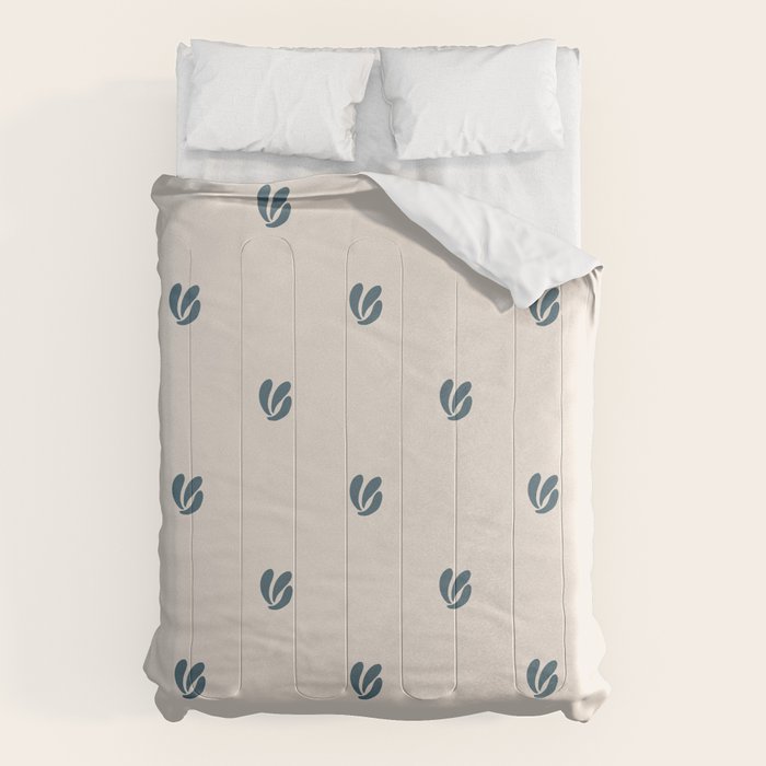 Leafy pattern - teal Comforter Gallery Image 1