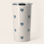 Leafy pattern - teal Travel Mug Gallery Image 1