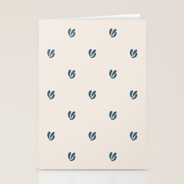 Leafy pattern - teal Stationery Card Gallery Image 1