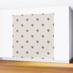 Leafy pattern - teal Wall Mural Gallery Image 2