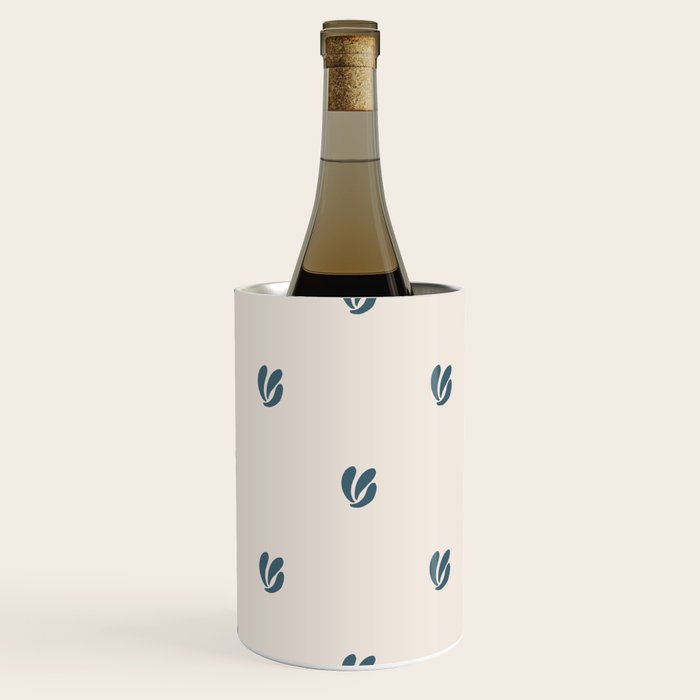 Leafy pattern - teal Wine Chiller Gallery Image 3