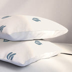 Leafy pattern - teal Pillow Sham Gallery Image 3