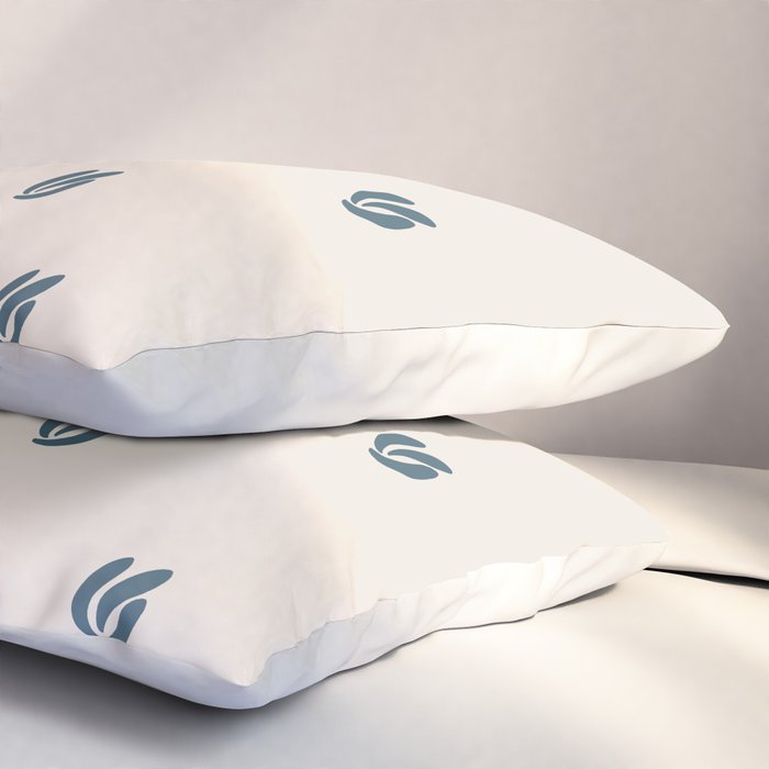 Leafy pattern - teal Pillow Sham Gallery Image 3