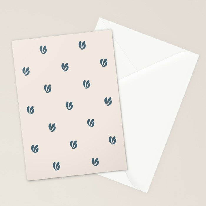 Leafy pattern - teal Stationery Card Gallery Image 2