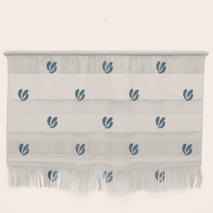 Leafy pattern - teal Wall Hanging Gallery Image 1