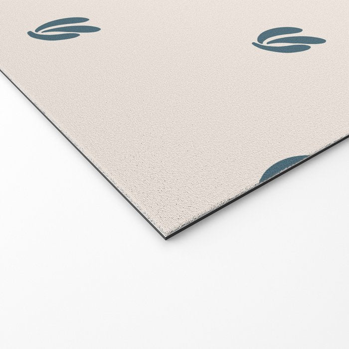 Leafy pattern - teal Welcome Mat Gallery Image 2