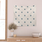Leafy pattern - teal Wall Tapestry Gallery Image 2