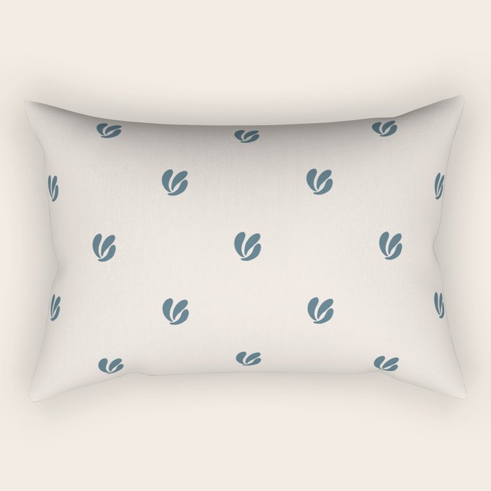 Leafy pattern - teal Rectangular Pillow Gallery Image 2