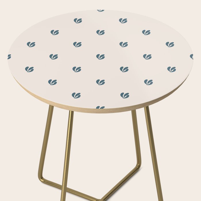 Leafy pattern - teal Side Table Gallery Image 2