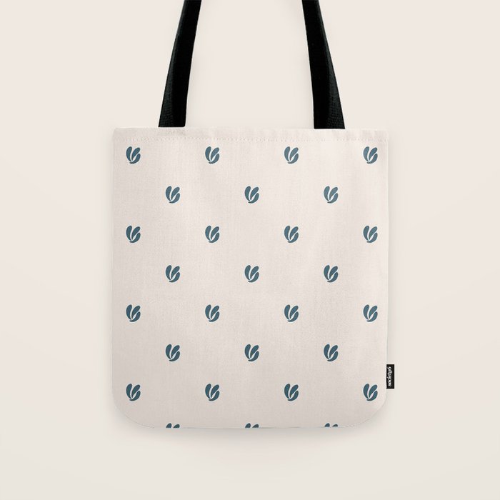 Leafy pattern - teal Tote Bag Gallery Image 1