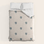 Leafy pattern - teal Comforter Gallery Image 6