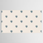 Leafy pattern - teal Tablecloth Gallery Image 2
