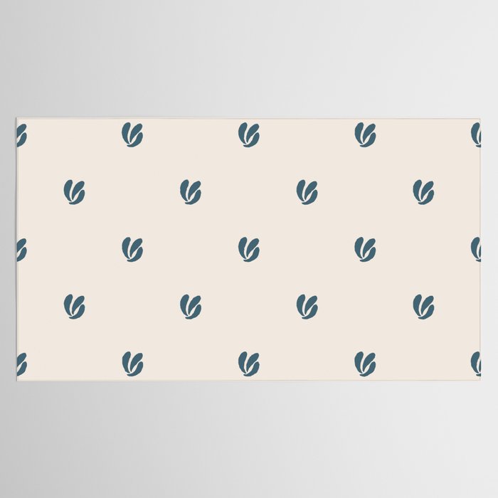 Leafy pattern - teal Tablecloth Gallery Image 2