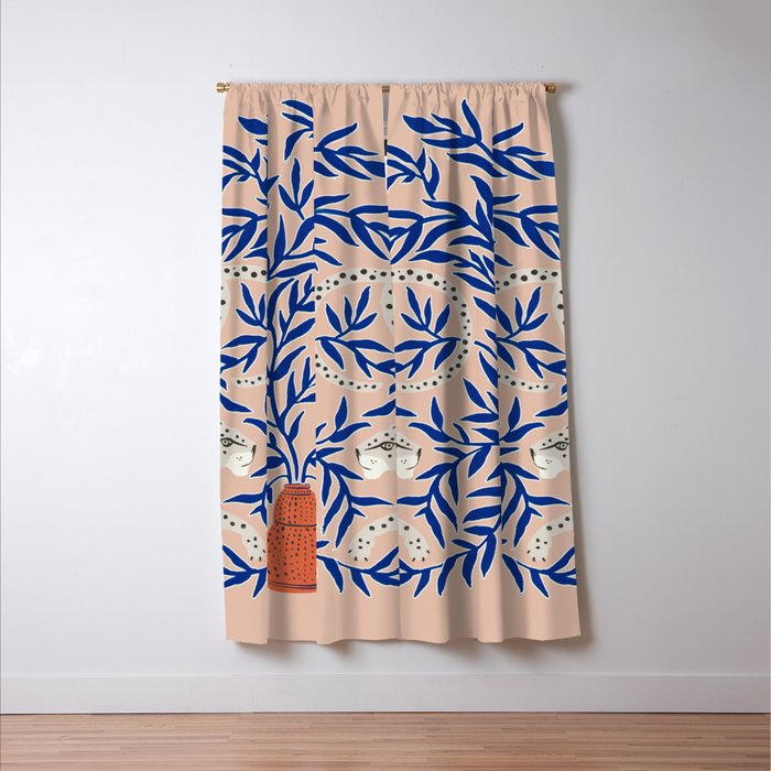 Leopard Vase Window Curtain Gallery Image 3
