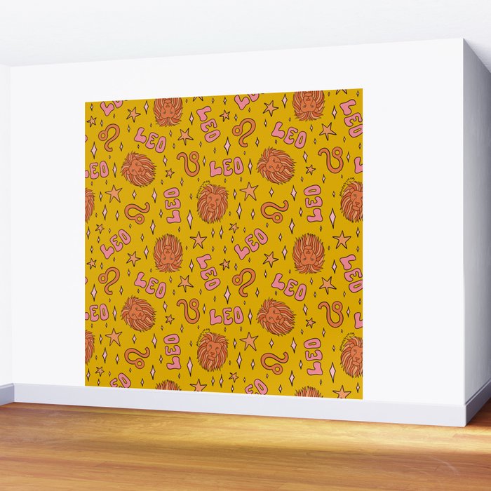 Leo Print Wall Mural Gallery Image 2