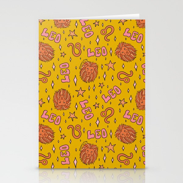Leo Print Stationery Card Gallery Image 1
