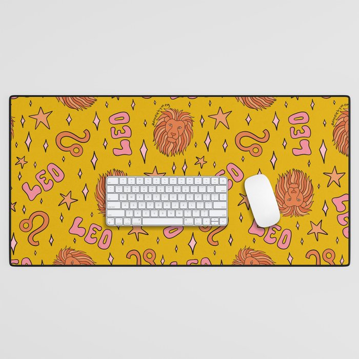 Leo Print Desk Mat Gallery Image 1