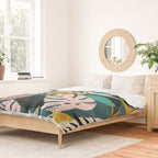 Collage contemporary tribal floral hawaiian pattern. Duvet Cover Gallery Image 2