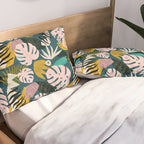 Collage contemporary tribal floral hawaiian pattern. Pillow Sham Gallery Image 2