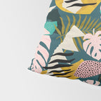 Collage contemporary tribal floral hawaiian pattern. Pillow Sham Gallery Image 4