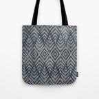 Feather Ikat - midnight desert Tote Bag Gallery Image 1