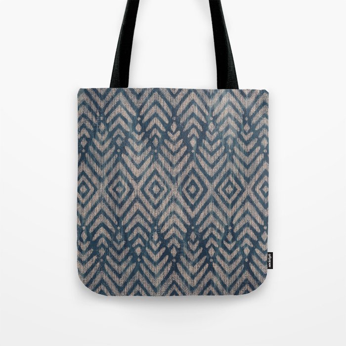 Feather Ikat - midnight desert Tote Bag Gallery Image 1