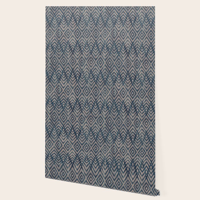 Feather Ikat - midnight desert Wallpaper Gallery Image 2