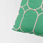 Mod Pods Retro Geometric Pattern in Bright Green and Pink Pillow Sham Gallery Image 4