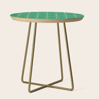 Mod Pods Retro Geometric Pattern in Bright Green and Pink Side Table Gallery Image 1