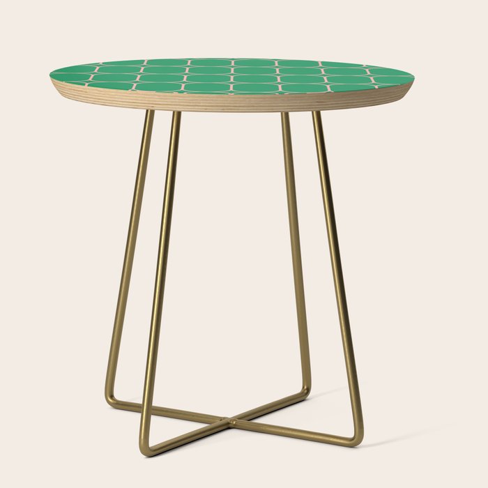 Mod Pods Retro Geometric Pattern in Bright Green and Pink Side Table Gallery Image 1