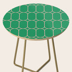 Mod Pods Retro Geometric Pattern in Bright Green and Pink Side Table Gallery Image 2