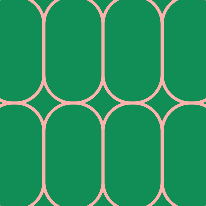 Mod Pods Retro Geometric Pattern in Bright Green and Pink Coffee Mug Gallery Image 2