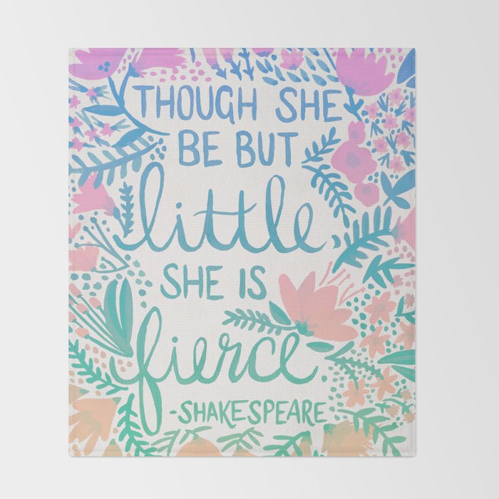 Little & Fierce - Lavender Mint OmbrÃ© Throw Blanket Gallery Image 2