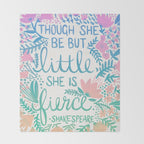 Little & Fierce - Lavender Mint OmbrÃ© Throw Blanket Gallery Image 2