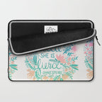 Little & Fierce - Lavender Mint OmbrÃ© Laptop Sleeve Gallery Image 2