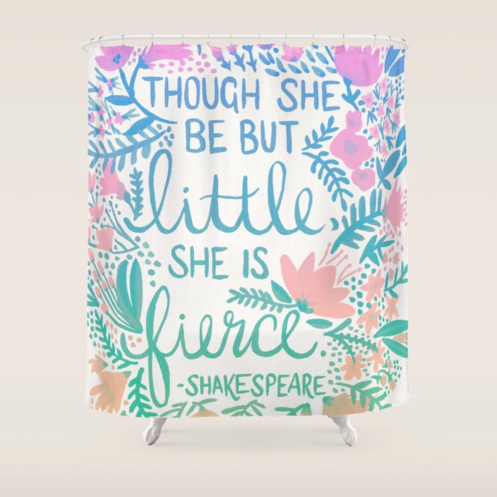 Little & Fierce - Lavender Mint OmbrÃ© Shower Curtain Gallery Image 1