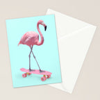 SKATE FLAMINGO Stationery Card Gallery Image 2