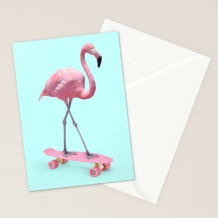 SKATE FLAMINGO Stationery Card Gallery Image 2